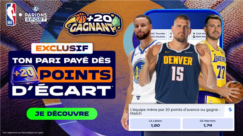 Offre NBA +20 ParionsSport