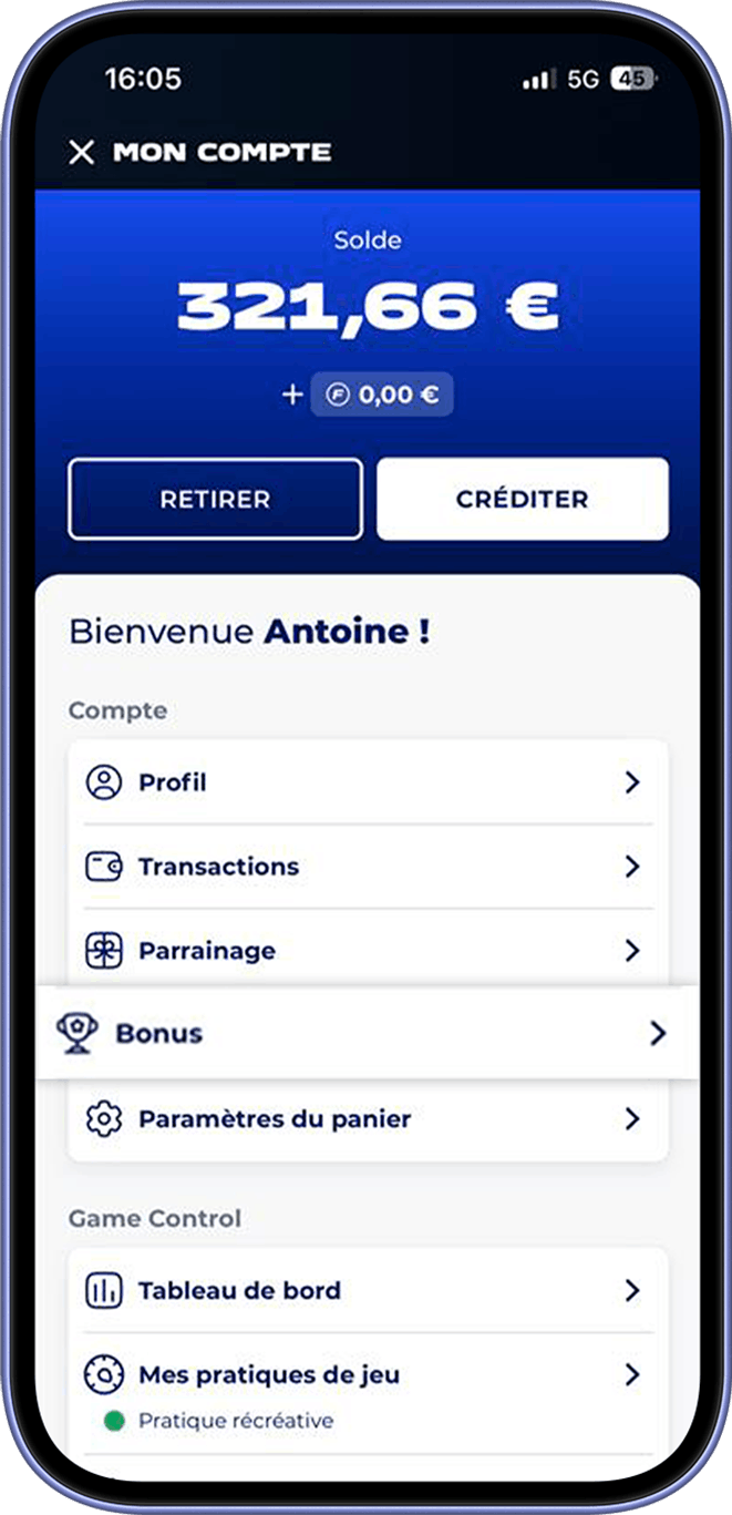 Pari sur Mesure Etape 1